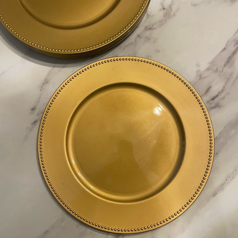 Gold Beaded Charger Plates